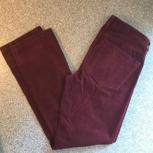 J. Crew Maroon Corduroys, size 27